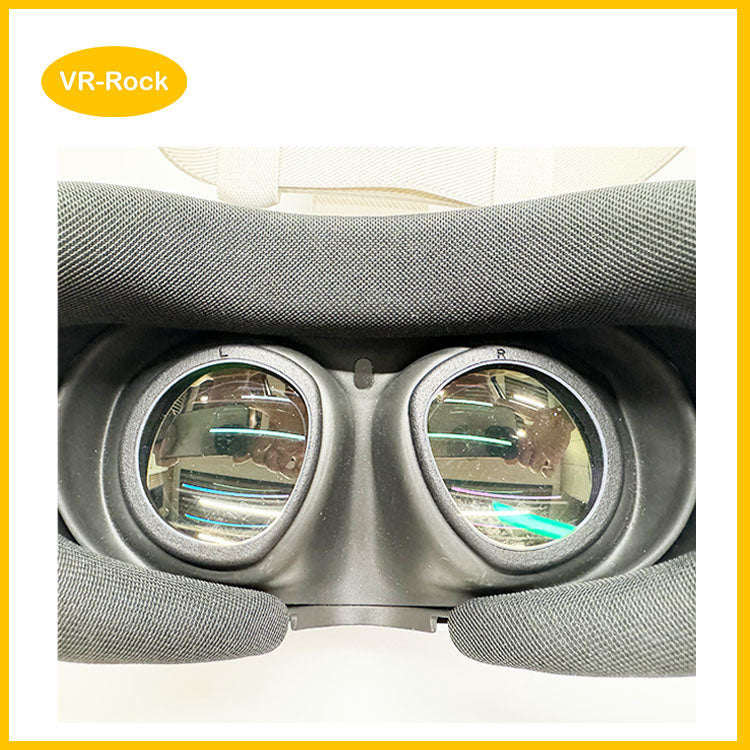 Meta Quest 3 headset with prescription lenses installed