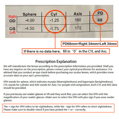 HP Reverb G2 Prescription Lens